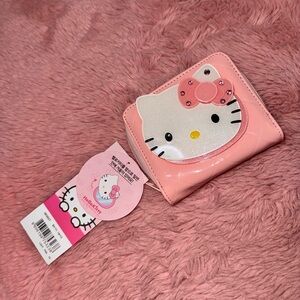 Hello Kitty Blush Pink Wallet with Glitter Mirror
